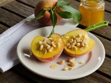 Peaches with Macadamias and Honey