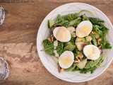 Walnut Pear Bacon Salad with Pear Dressing