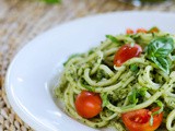 Zucchini Pasta Pesto (Paleo, Keto, Vegan)