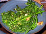 Arugula Rapini with Garlic and Mustard Seeds