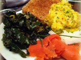 Eggs and Lox with Lemon-Garlic Chard