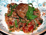 Farro with Meatballs