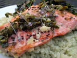 Ginger-Rubbed Salmon with Mustard Seeds and Sorrel