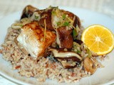 Halibut with Ginger and Shiitake Mushrooms