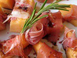 Melon and Prosciutto with Pink Pepper and Rosemary