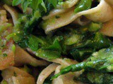 Pasta with Pea Pesto and Bacon