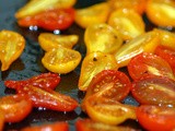 Roasted Tomato Salad with Basil and Balsamic Reduction