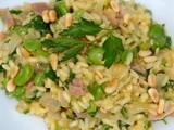 Saffron Risotto with Fava Beans and Prosciutto