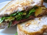 Toasted Prosciutto and Brie Sandwiches with Sauteed Pear and Thyme