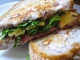 Toasted Prosciutto and Brie Sandwiches with Sauteed Pear and Thyme