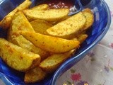 Baked Potato Wedges | Oven Baked Spicy Potato Wedges | Easy snack Ideas