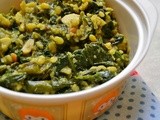 Paruppu Keerai Poriyal | Spinach Greens Stir Fry with home grown greens