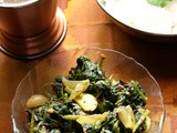 Spinach Shallots Stir Fry | Keerai Porriyal | Vegetarian Side Recipe