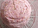 Vanilla Bean Sponge with Strawberry Buttercream {Pressure Cooker Cake} ~ Celebrating 1 Yr of Blogging