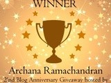 Winners of 2'nd Blog Anniversary giveaway