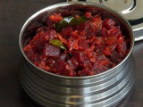 Beetroot Thoran/Kerala Style Beetroot Stir Fry