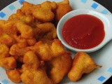 Cauliflower Whole Wheat Fritters/Gobi Atta Pakora