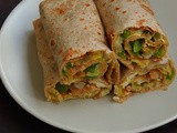 Egg &Capsicum Chappathi Roll/Egg Bellpepper Wrap