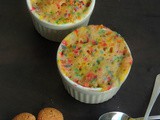 Eggless Confetti Microwave Cake