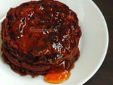 Eggless Dark Chocolate Pancakes