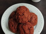 Eggless Double Chocolate Oats Cookies