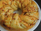 Eggless Onion & Cheese Swirl Bread