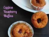 Eggless Raspberry Muffins