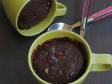 Eggless Triple Chocolate Mug Cake/Microwave Triple Chocolate Mug Cake