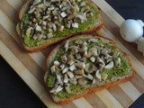 Vegan Mushroom Pesto Toast