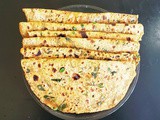 Mixed Vegetable Paratha / Mixed Veggies Whole wheat Flatbread