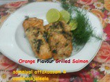 Orange Flavour Grilled Salmon - My First Cookery Video In Tamil