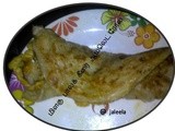 Palak Pepper Omelette Chappathi or Rotti Roll