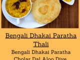 Bengali Dhakai Paratha Nasta Thali