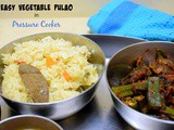 Easy Vegetable Pulao in Pressure Cooker