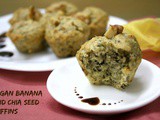 Eggless Vegan Banana and Chia Seed Muffins