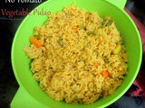 No Tomato Pressure Cooker Vegetable Pulao | Vegetable Pulao in Pressure Cooker