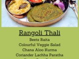 Rangoli Thali | Colourful Indian Food Thali