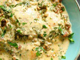 Creamy Sun-dried Tomato Chicken with Spinach and Pancetta