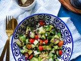 Cucumber Avocado Salad with Chat Masala