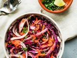 Easy and Simple Purple Cabbage Coleslaw for Tacos