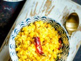 Kadala Parippu Sundal–Yellow Lentils With Coconut and Spices