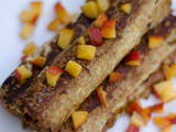 Peach filled Vanilla Yogurt French Toast Roll Ups