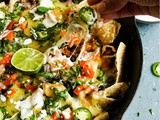 Skillet Vegetarian Black Bean Nachos