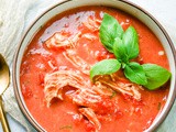 Slow Cooker Tomato Basil Chicken Soup