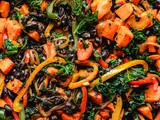 Southwest Black Bean, Kale and Sweet Potato Skillet