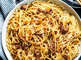 Spicy Pork Noodles with Scallions