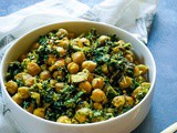 Spinach and Chickpea Saute with Coconut