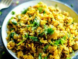 Spinach Chickpeas Brown Rice Pulao