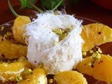 Baked Orange Yogurt with Pistachio Candy Floss/Запеченый Апельсиновый Йогурт с Фисташковой Сахарной Ватой