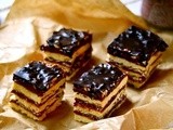 Chocolate Cherry and Caramel Bars / Шоколадно-Вишнево-Карамельные Пирожные